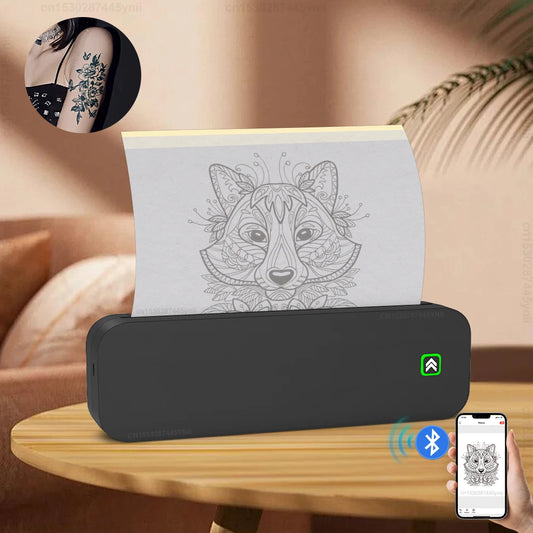 New!!! Inkless Tattoo Stencil Printer Portable A4 Thermal Printer Wireless Bluetooth PDF Photo Tattoo Paper Print for Android