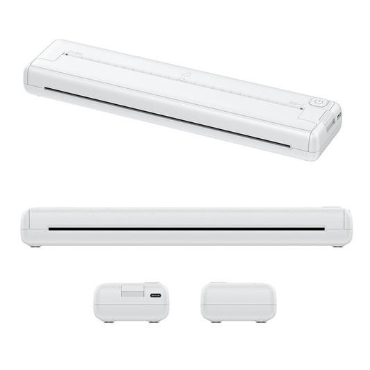 A4 Continuous Thermal Bluetooth Printer Wireless Maker PDF Webpage Contract Picture Printers Thermal Paper No Need Ink