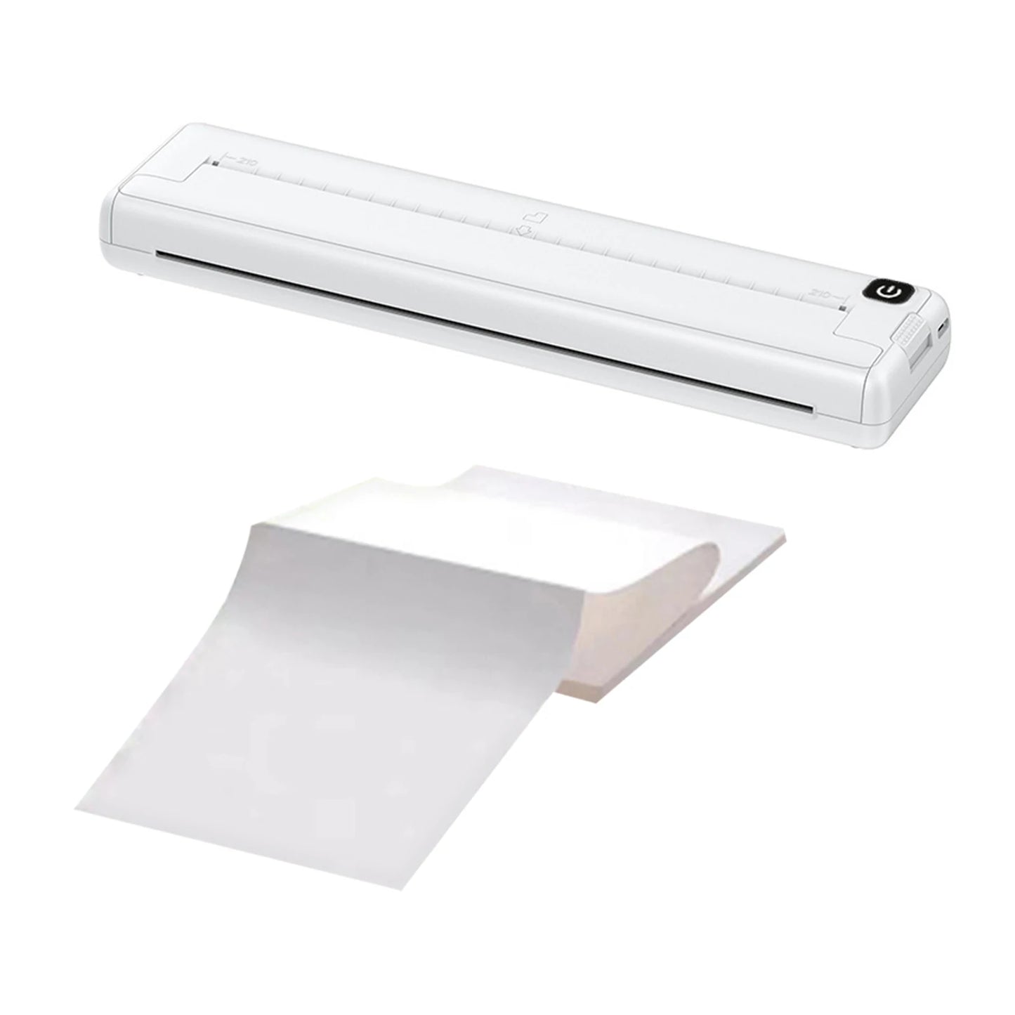 A4 Continuous Thermal Bluetooth Printer Wireless Maker PDF Webpage Contract Picture Printers Thermal Paper No Need Ink