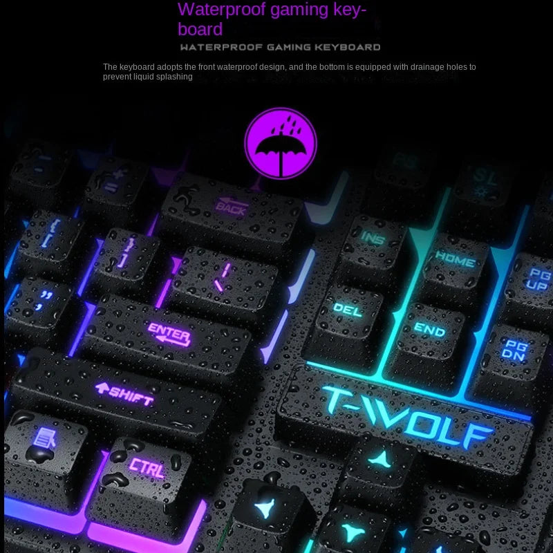 Spanish keyboard illuminated Gaming pc keyboards computer Gamer usb with ñ led clavier wired luminous by cable teclado español