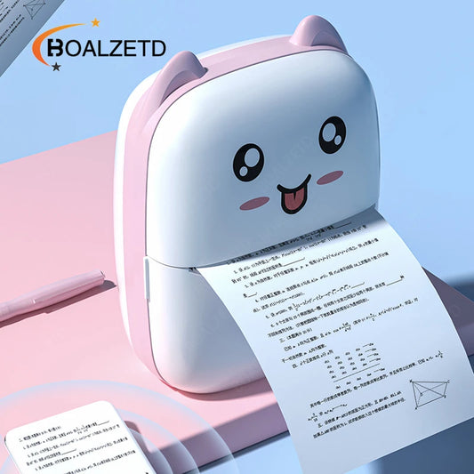 Mini-printer, Thermal Printer Ink-free Portable Sticker Printer Compatible with IOS and Android, Wireless Photo Printing Tags