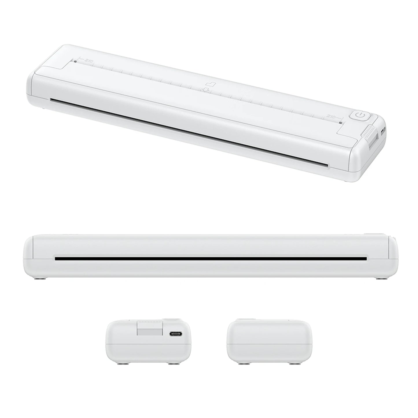 A4 Continuous Thermal Bluetooth Printer Wireless Maker PDF Webpage Contract Picture Printers Thermal Paper No Need Ink