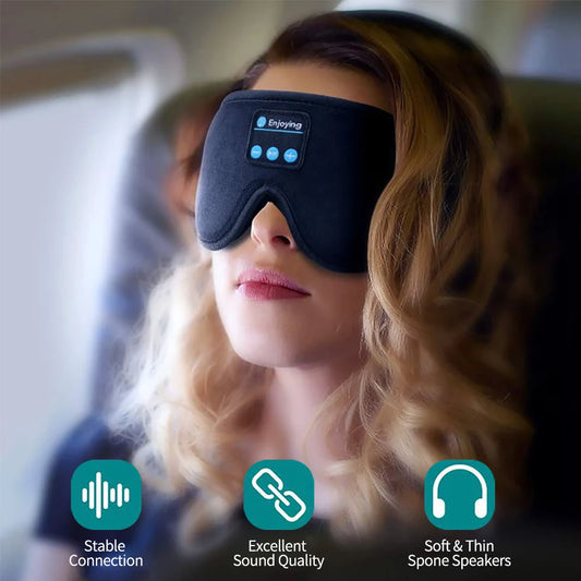 Sleeping Mask 3D Eye Mask Headsets Headband Soft Elastic Comfortable Wireless Music Headsets Eye Mask With Mic For Side Sleepers