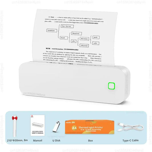 New!!! Inkless Tattoo Stencil Printer Portable A4 Thermal Printer Wireless Bluetooth PDF Photo Tattoo Paper Print for Android